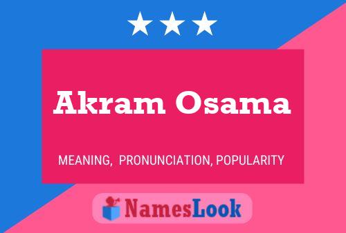 Póster del nombre Akram Osama