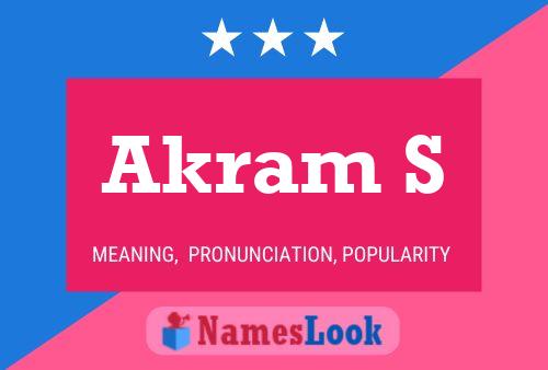 Póster del nombre Akram S