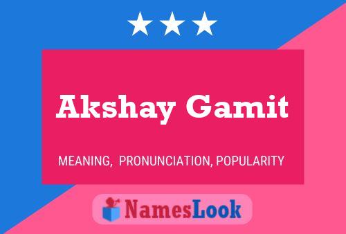 Póster del nombre Akshay Gamit