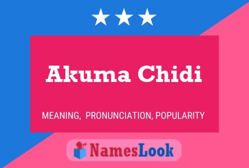 Póster del nombre Akuma Chidi