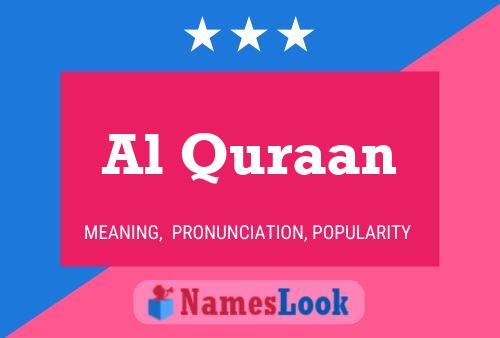 Póster del nombre Al Quraan