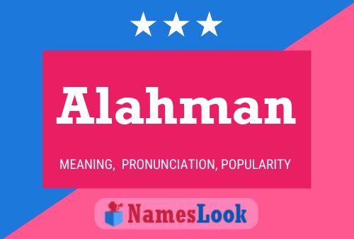 Póster del nombre Alahman