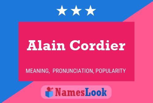 Póster del nombre Alain Cordier