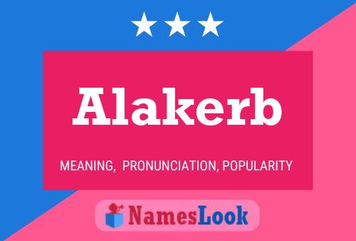 Póster del nombre Alakerb