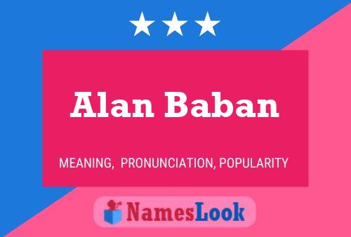 Póster del nombre Alan Baban