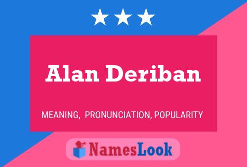 Póster del nombre Alan Deriban