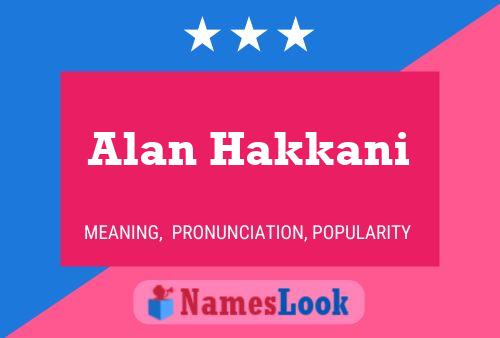 Póster del nombre Alan Hakkani