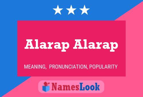 Póster del nombre Alarap Alarap