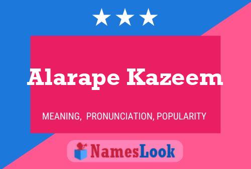 Póster del nombre Alarape Kazeem