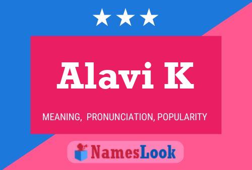 Póster del nombre Alavi K