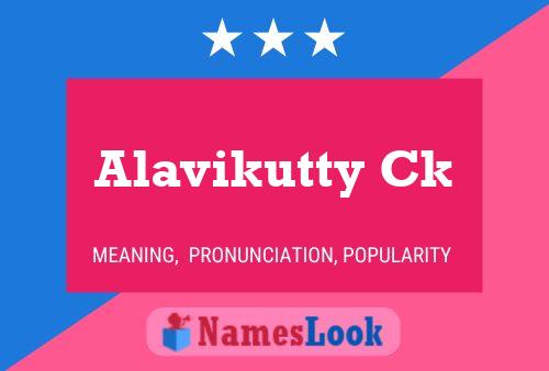 Póster del nombre Alavikutty Ck