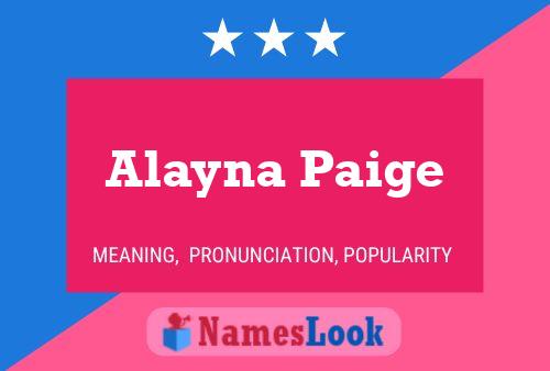 Póster del nombre Alayna Paige