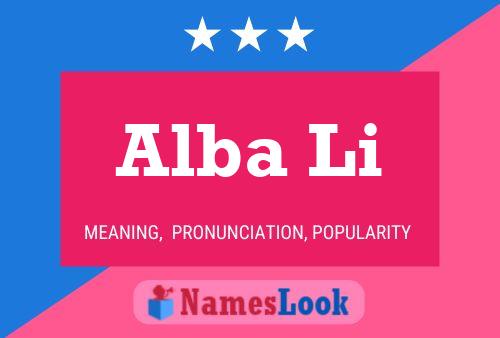 Póster del nombre Alba Li