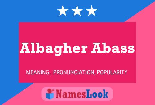 Póster del nombre Albagher Abass