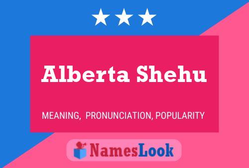 Póster del nombre Alberta Shehu