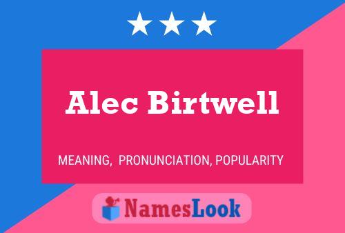 Póster del nombre Alec Birtwell