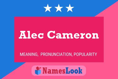 Póster del nombre Alec Cameron