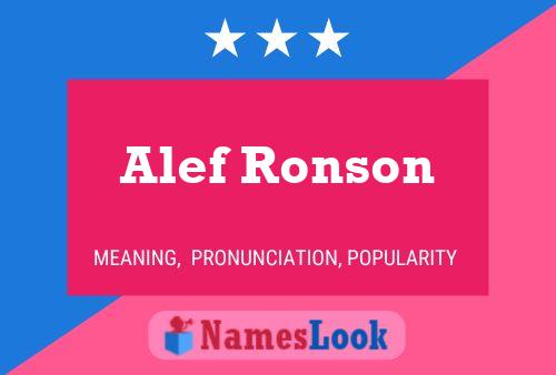 Póster del nombre Alef Ronson