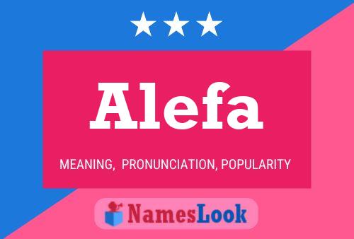 Póster del nombre Alefa