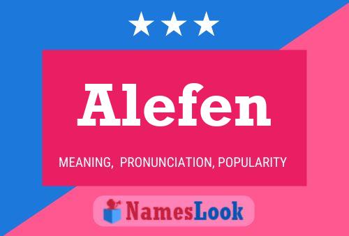 Póster del nombre Alefen