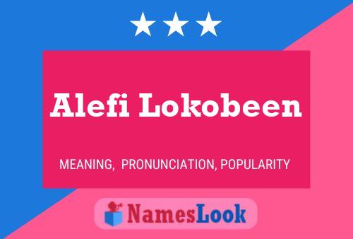 Póster del nombre Alefi Lokobeen