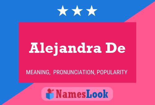 Póster del nombre Alejandra De