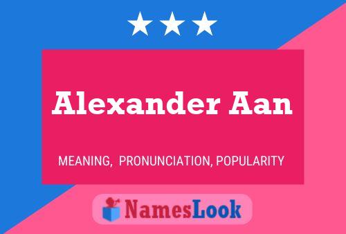 Póster del nombre Alexander Aan