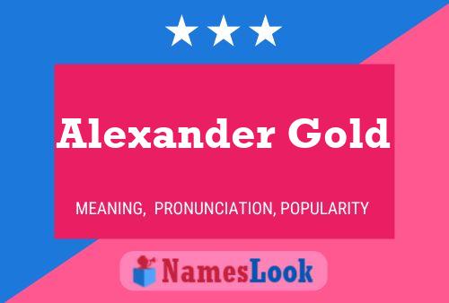 Póster del nombre Alexander Gold