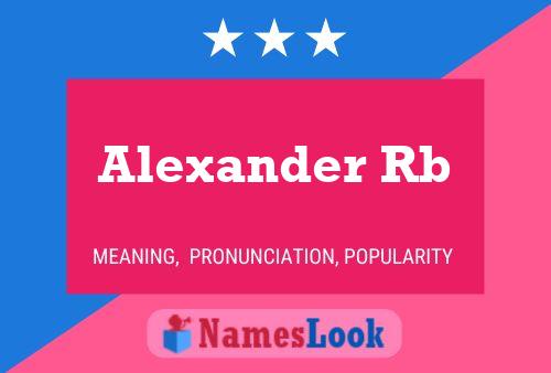 Póster del nombre Alexander Rb