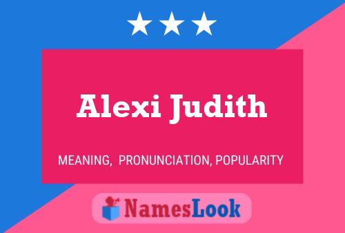 Póster del nombre Alexi Judith