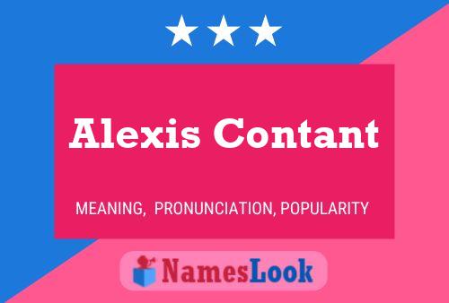 Póster del nombre Alexis Contant