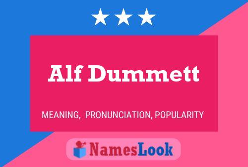 Póster del nombre Alf Dummett