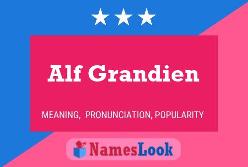 Póster del nombre Alf Grandien