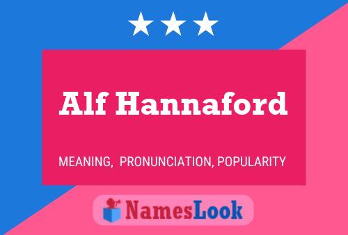 Póster del nombre Alf Hannaford