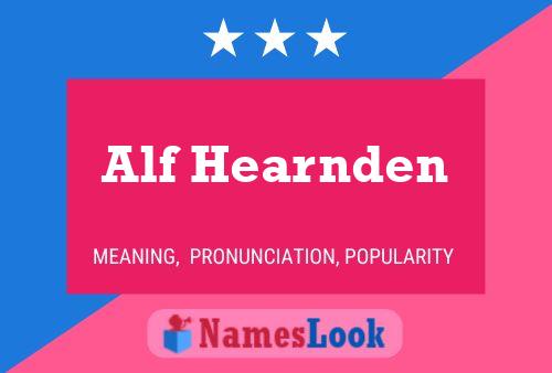 Póster del nombre Alf Hearnden