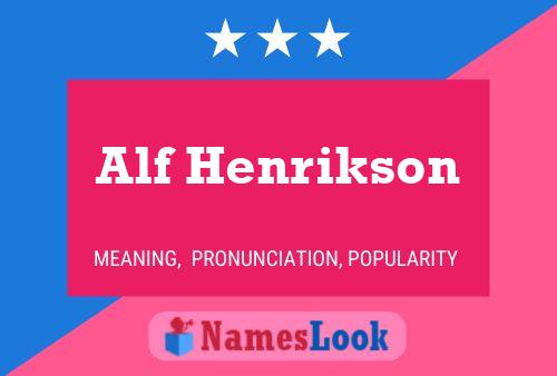 Póster del nombre Alf Henrikson