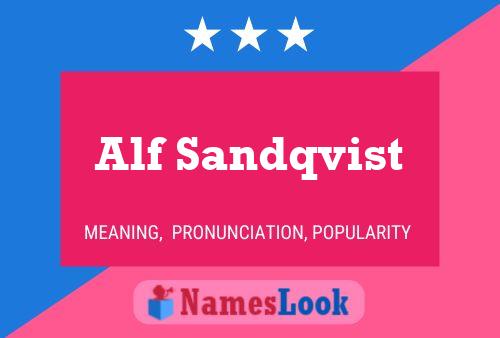 Póster del nombre Alf Sandqvist