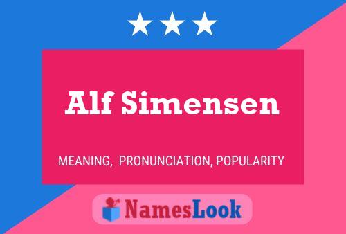 Póster del nombre Alf Simensen