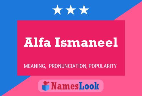 Póster del nombre Alfa Ismaneel