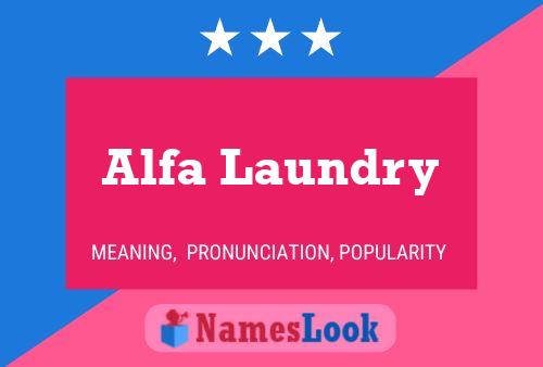 Póster del nombre Alfa Laundry