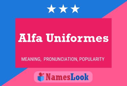 Póster del nombre Alfa Uniformes