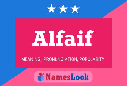 Póster del nombre Alfaif