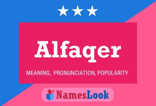 Póster del nombre Alfaqer