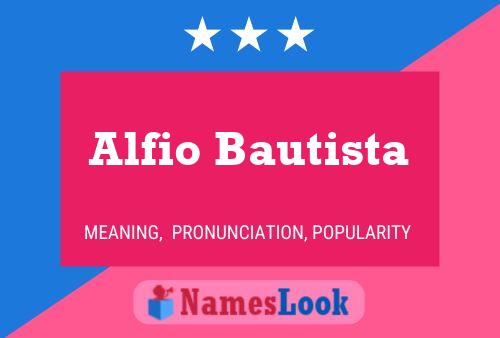 Póster del nombre Alfio Bautista