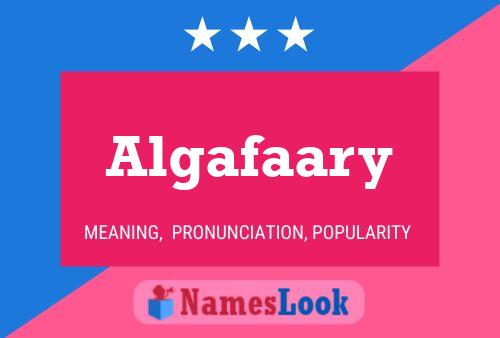 Póster del nombre Algafaary