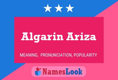 Póster del nombre Algarin Ariza