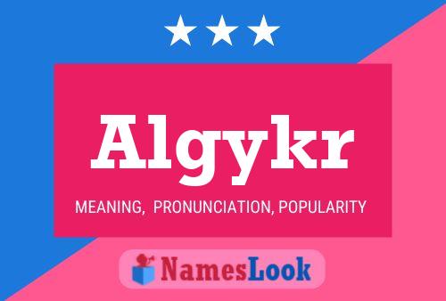 Póster del nombre Algykr