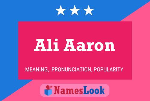 Póster del nombre Ali Aaron