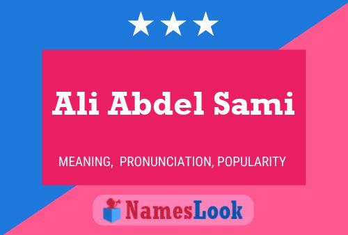 Póster del nombre Ali Abdel Sami