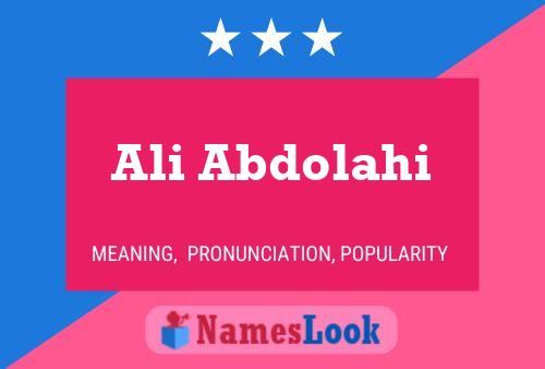 Póster del nombre Ali Abdolahi